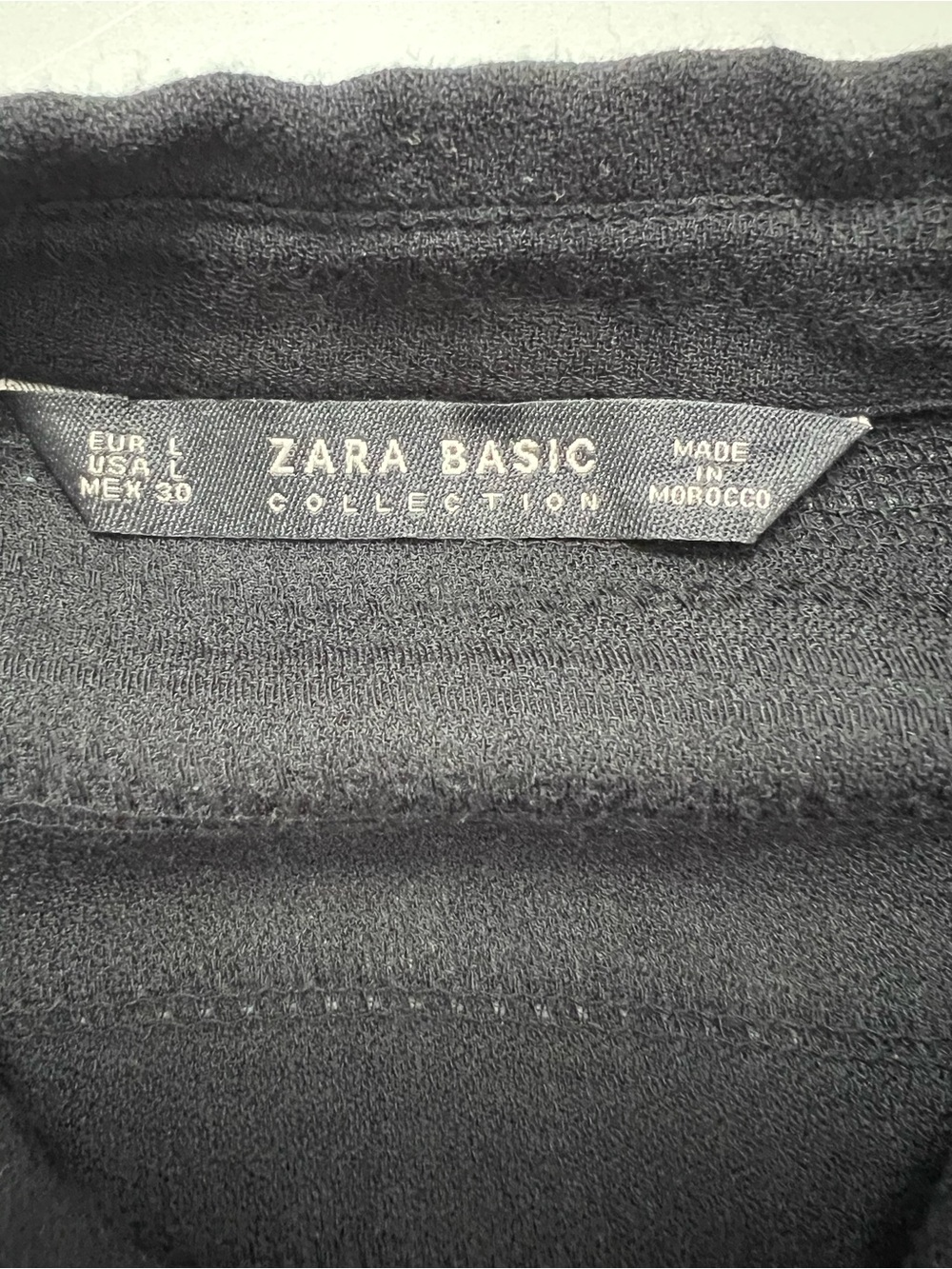 Zara Basic Collection Black Textured Modal Button Down Dress - Picture 3 of 11